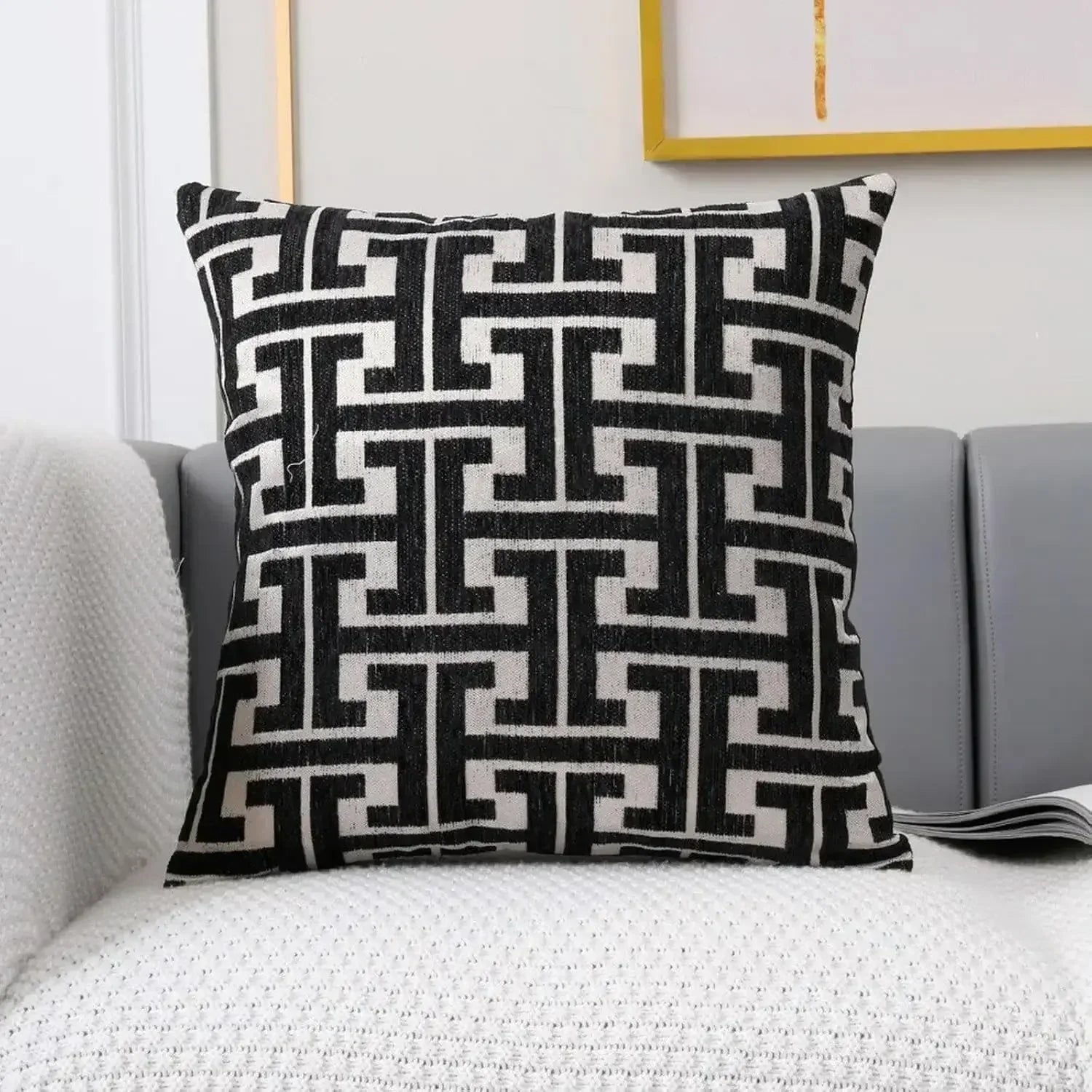 Amarae - Embroidered Decorative Cushion without Filling for Sofa and Living Room