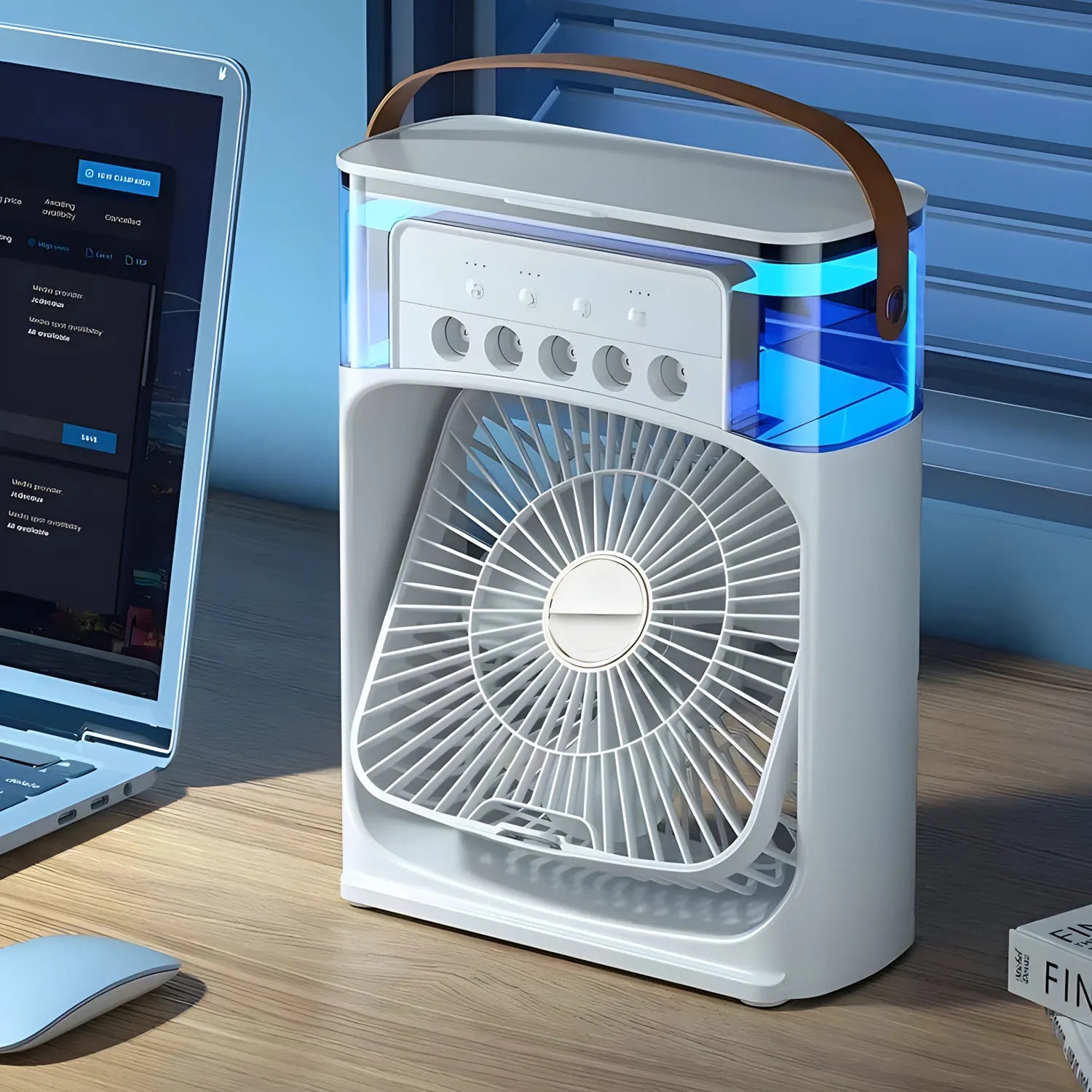 Venti - Mini 3 in 1 Portable LED Air Humidifier – Fan, Air Cooler, Humidifier