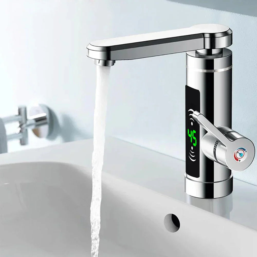 Brisenna - Kitchen Faucet with Direct Heating and 360° Swivel Spout 3000W