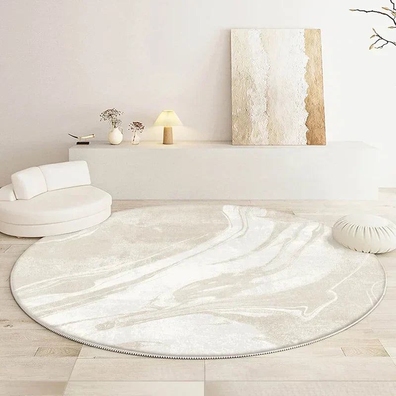Thyn - Japanese Style Round Washable Rug for Living Room