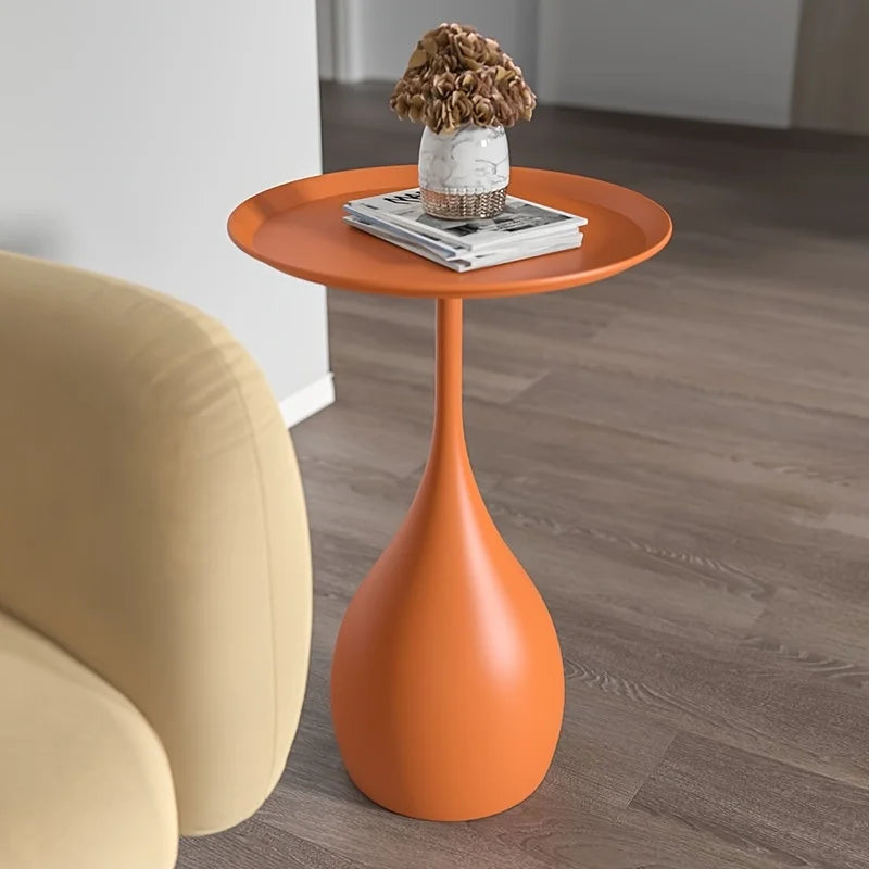 Ariessa - Mobile Round Side Table with Light Luxury Mini Design for Sofa or Bed