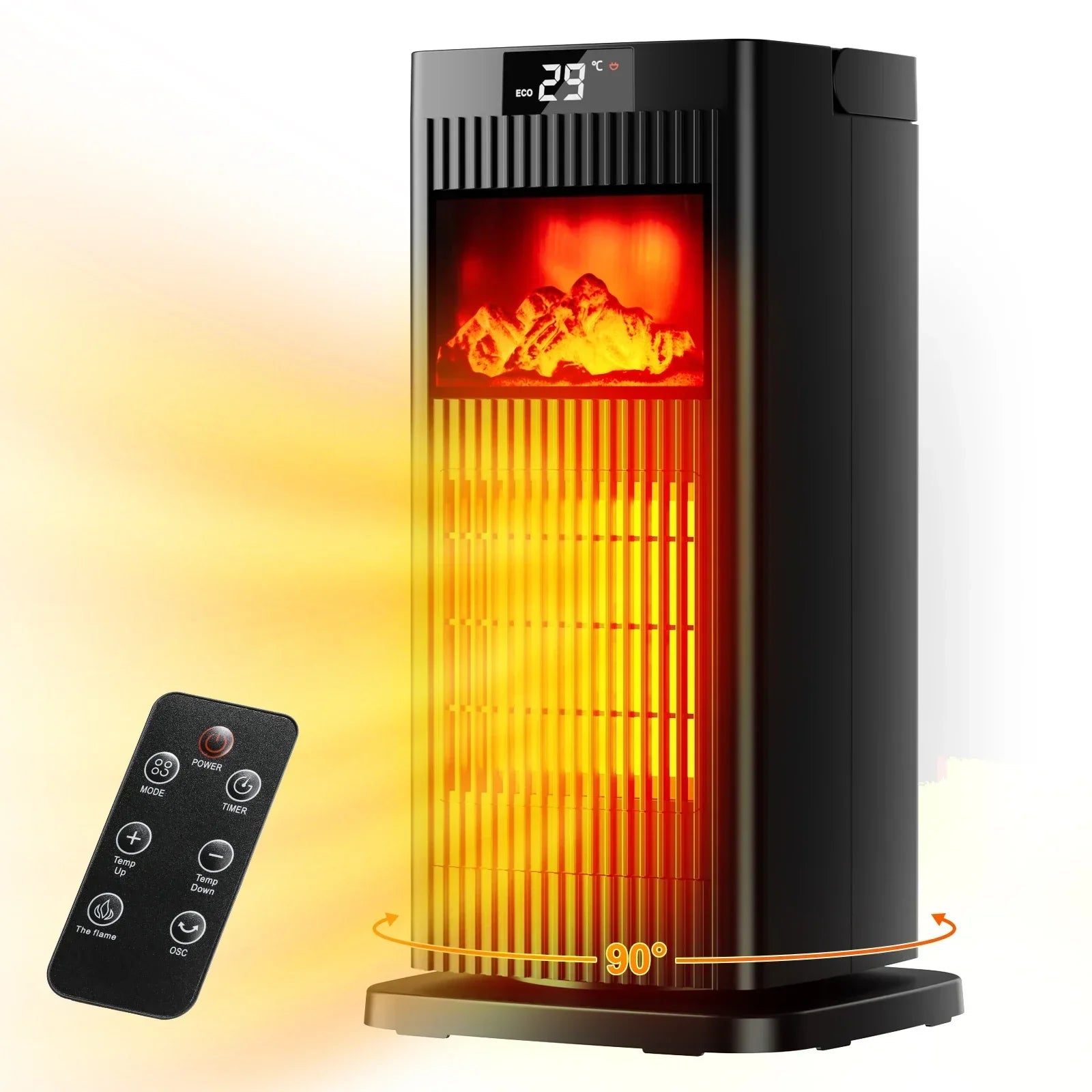 Belora – Electric Ceramic Heater Fan 1500W with Thermostat and Remote Control