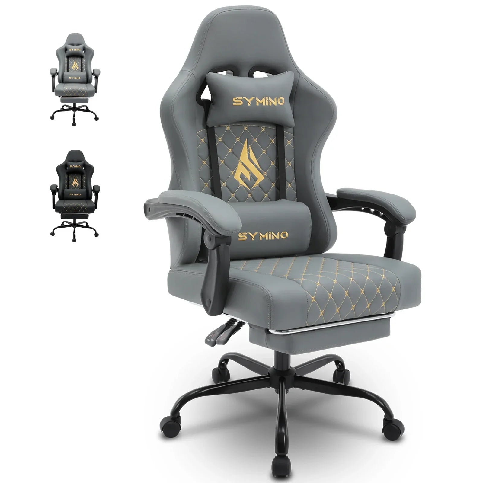 Cronan - Racing Gaming Chair with Footrest and Adjustable Armrests