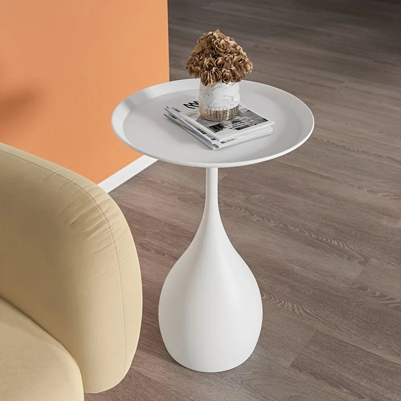 Ariessa - Mobile Round Side Table with Light Luxury Mini Design for Sofa or Bed