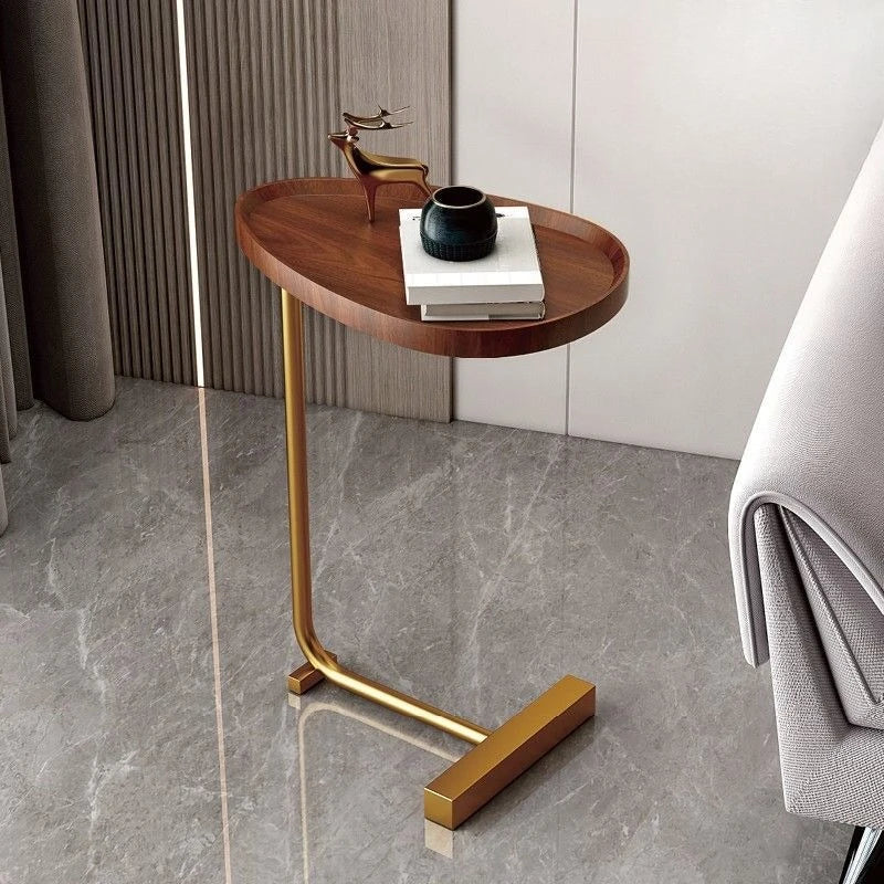 Nirethia - C-Shaped Mobile Side Table Ideal for Sofa or Bed