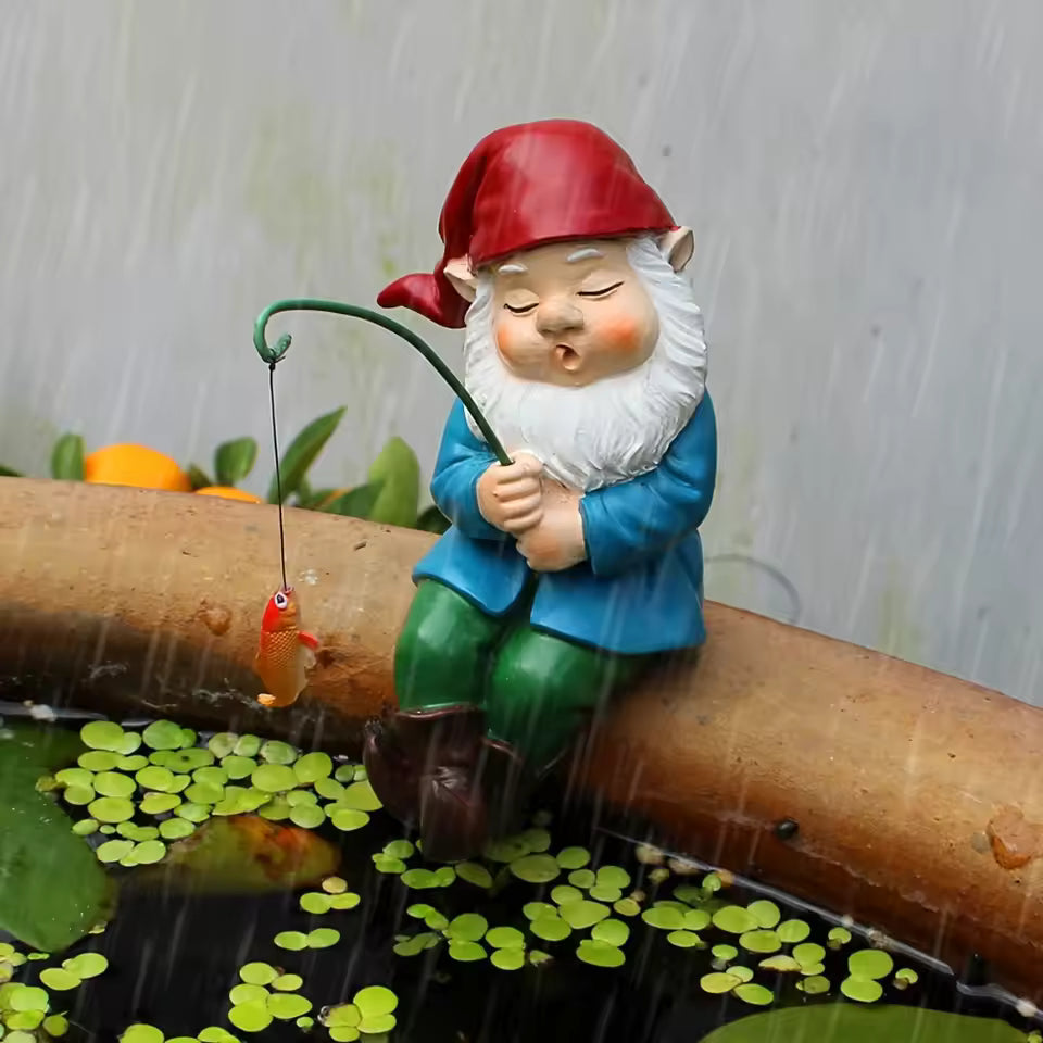Ligeia – Fishing Gnome Resin Figurine Indoor Outdoor Decoration