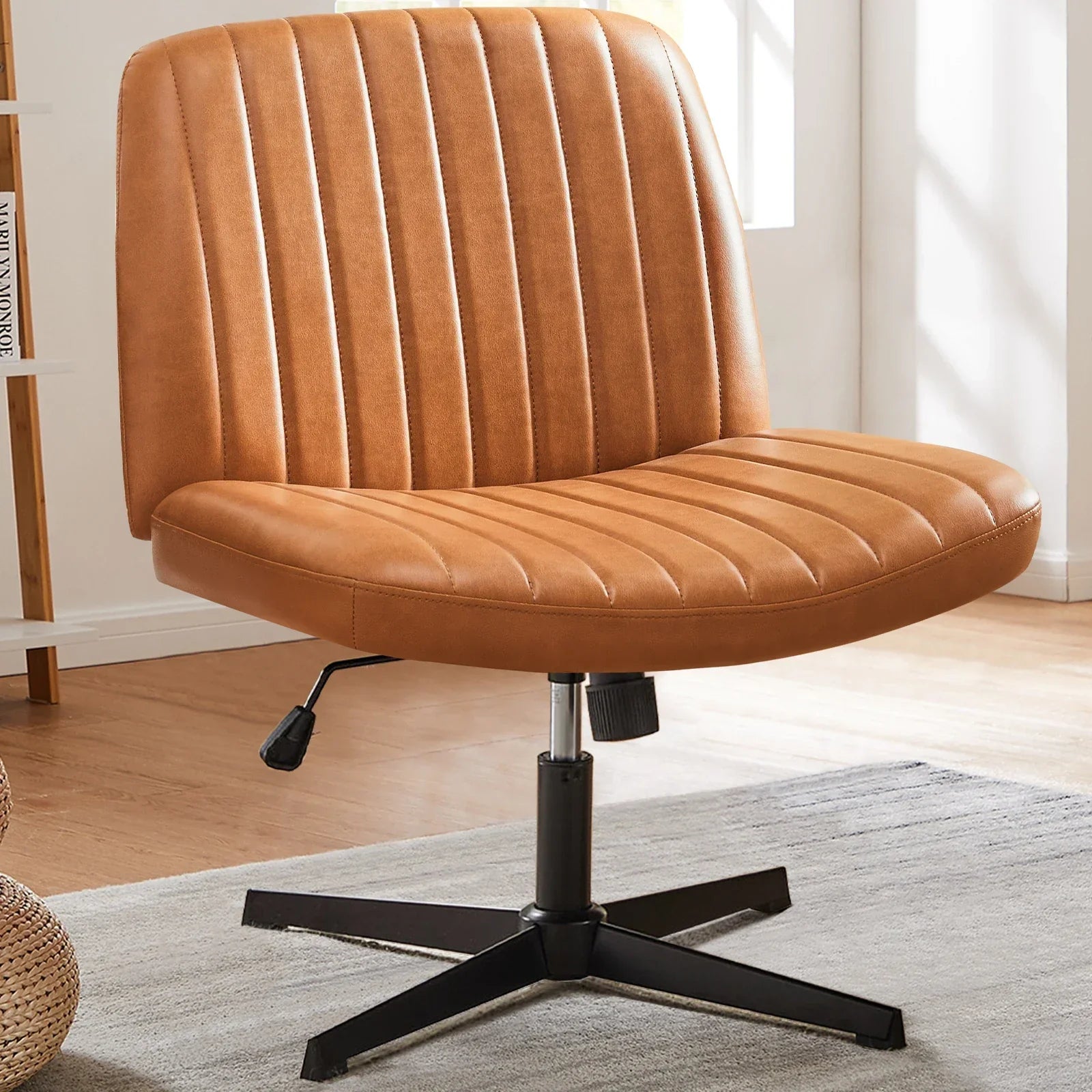 Athra – Adjustable Fabric Swivel Chair Without Armrests