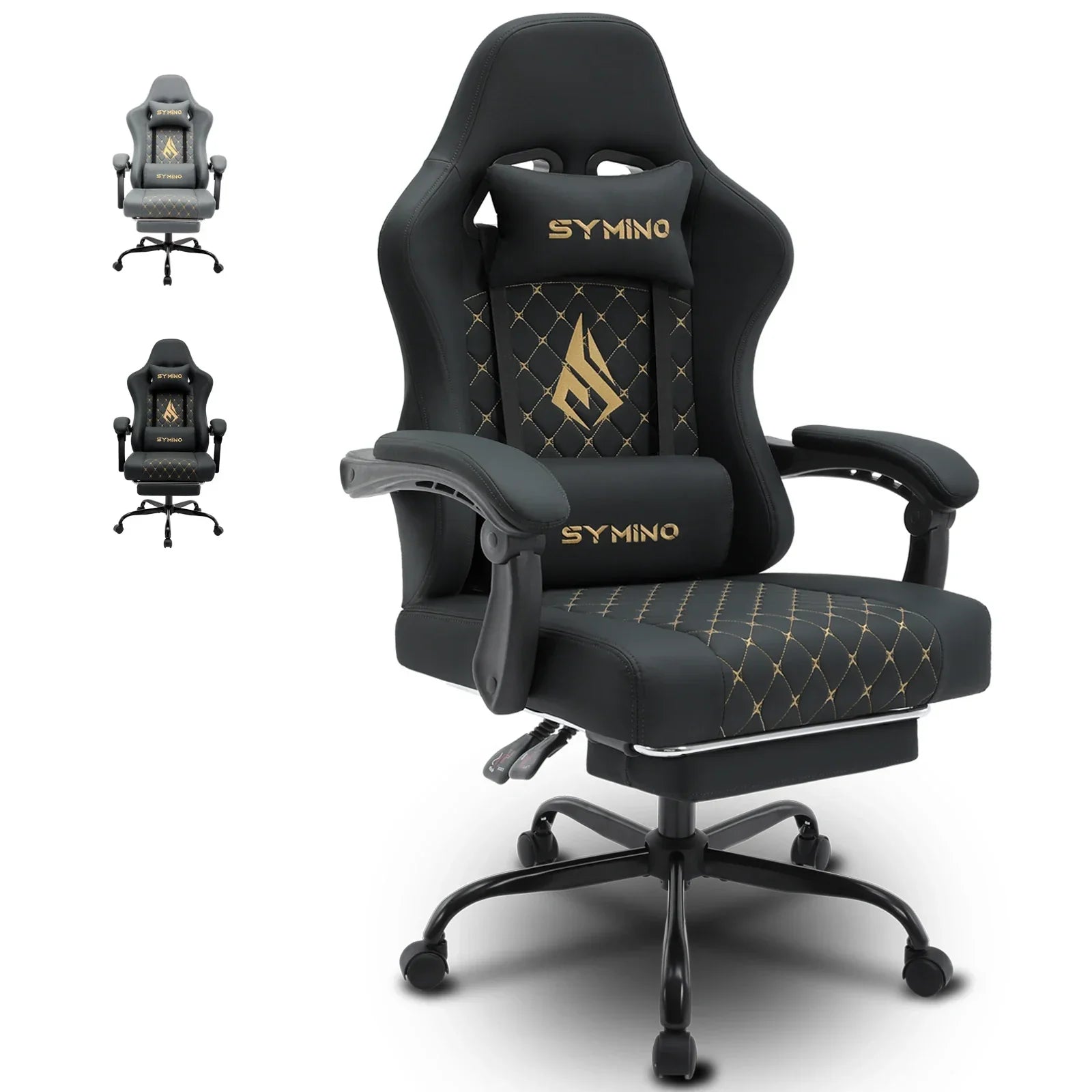Cronan - Racing Gaming Chair with Footrest and Adjustable Armrests