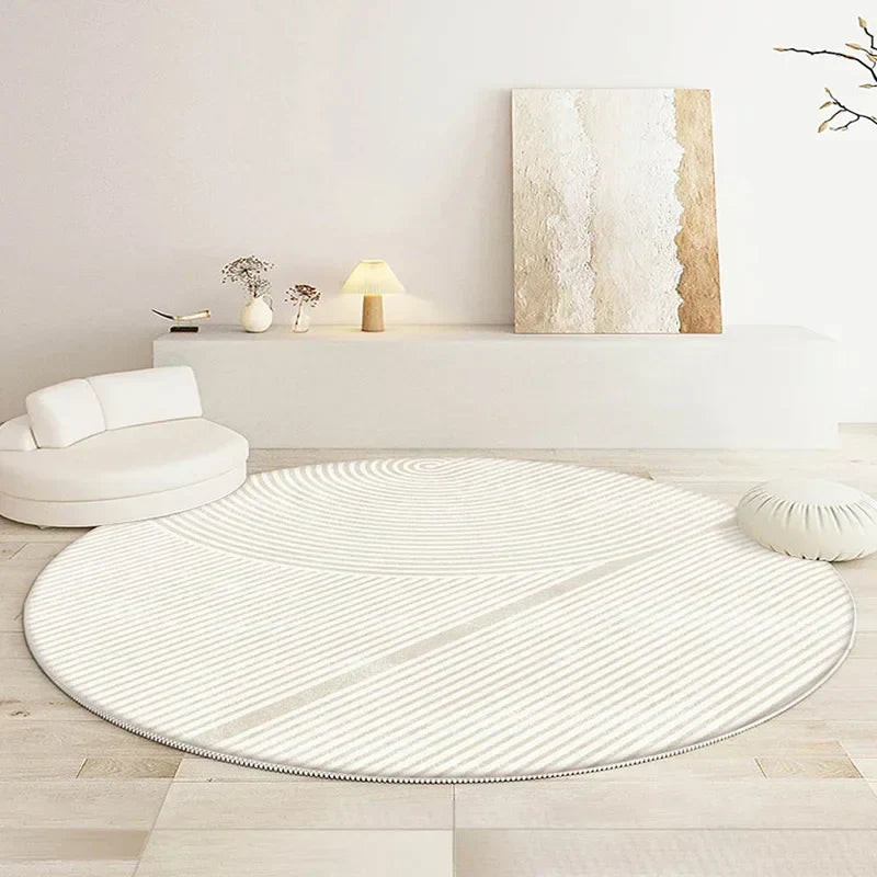 Thyn - Japanese Style Round Washable Rug for Living Room