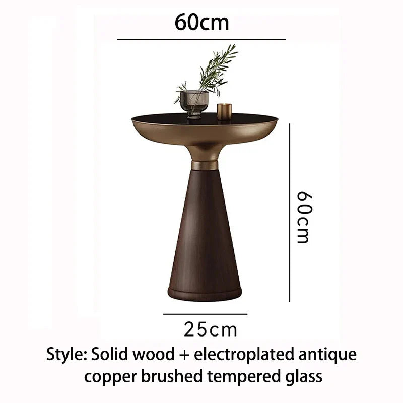 Solvaynne – Nordic Round Wooden Coffee Table Luxury Design