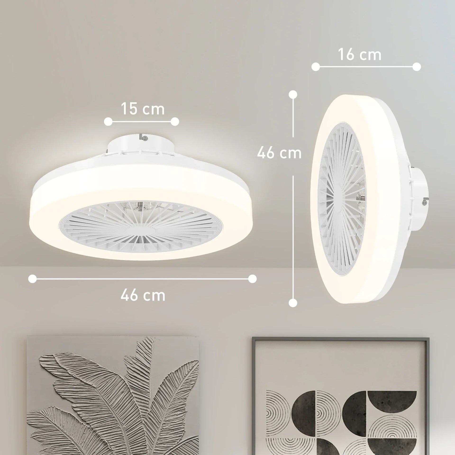 Velminra – Ceiling Fan With LED Light And Remote Control