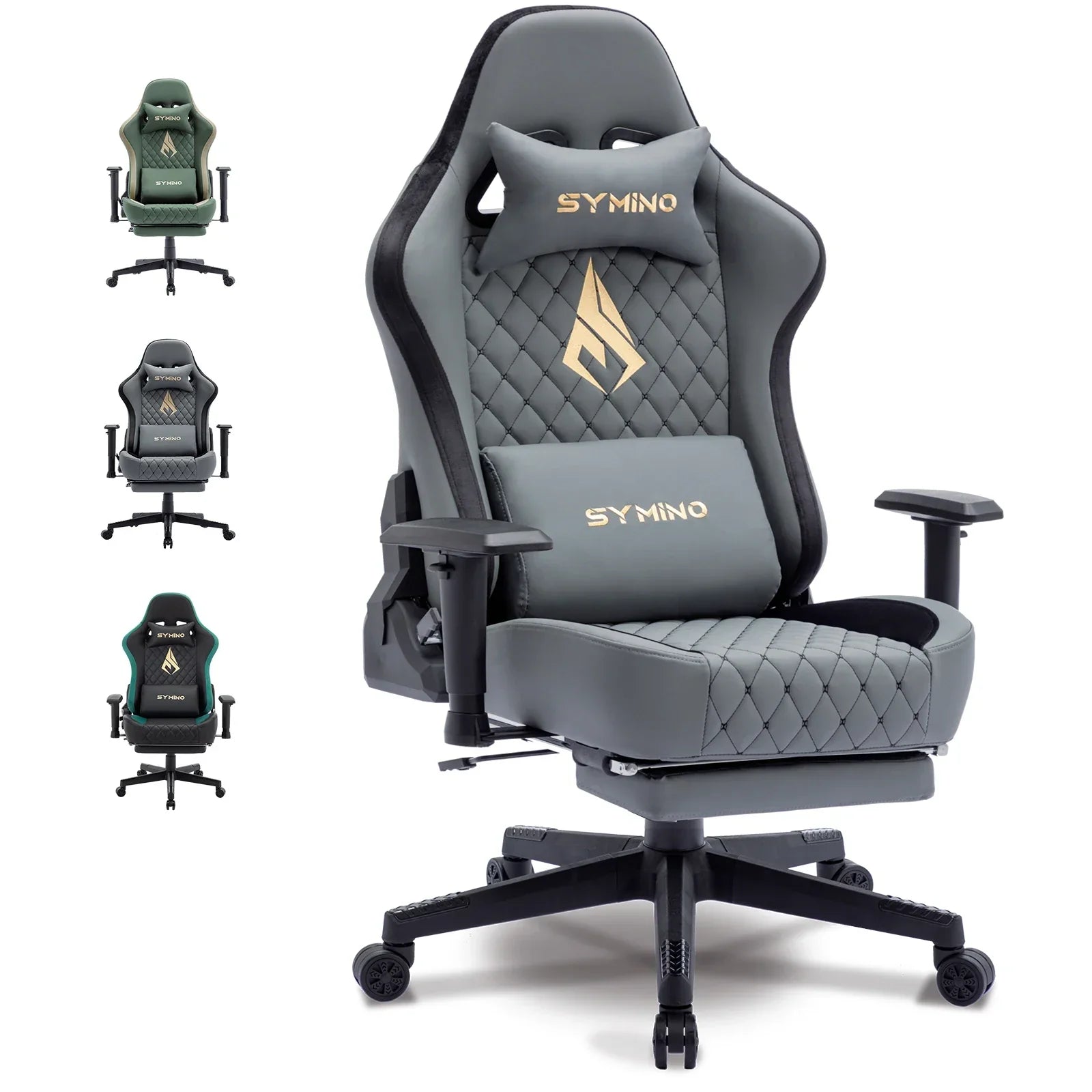Vintoro – Ergonomic Retro Style Black Faux Leather Gaming Chair
