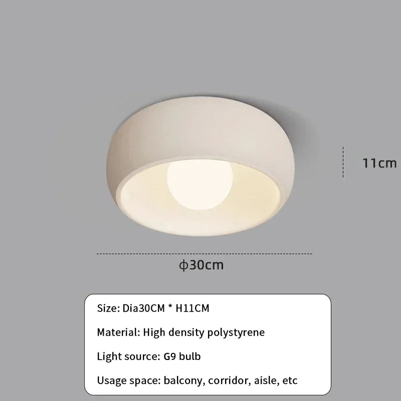 Neravia - Japanese Wabi-Sabi Round LED Ceiling Lamp