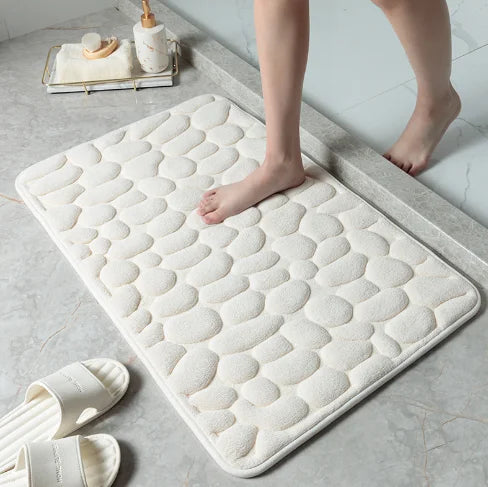 Ceres - Non-slip Memory Foam Bath Mat with Pebble Relief