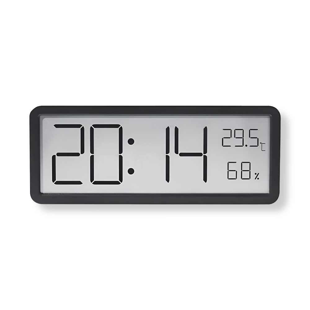Ione - Digital LED Wall Clock with Temperature and Humidity