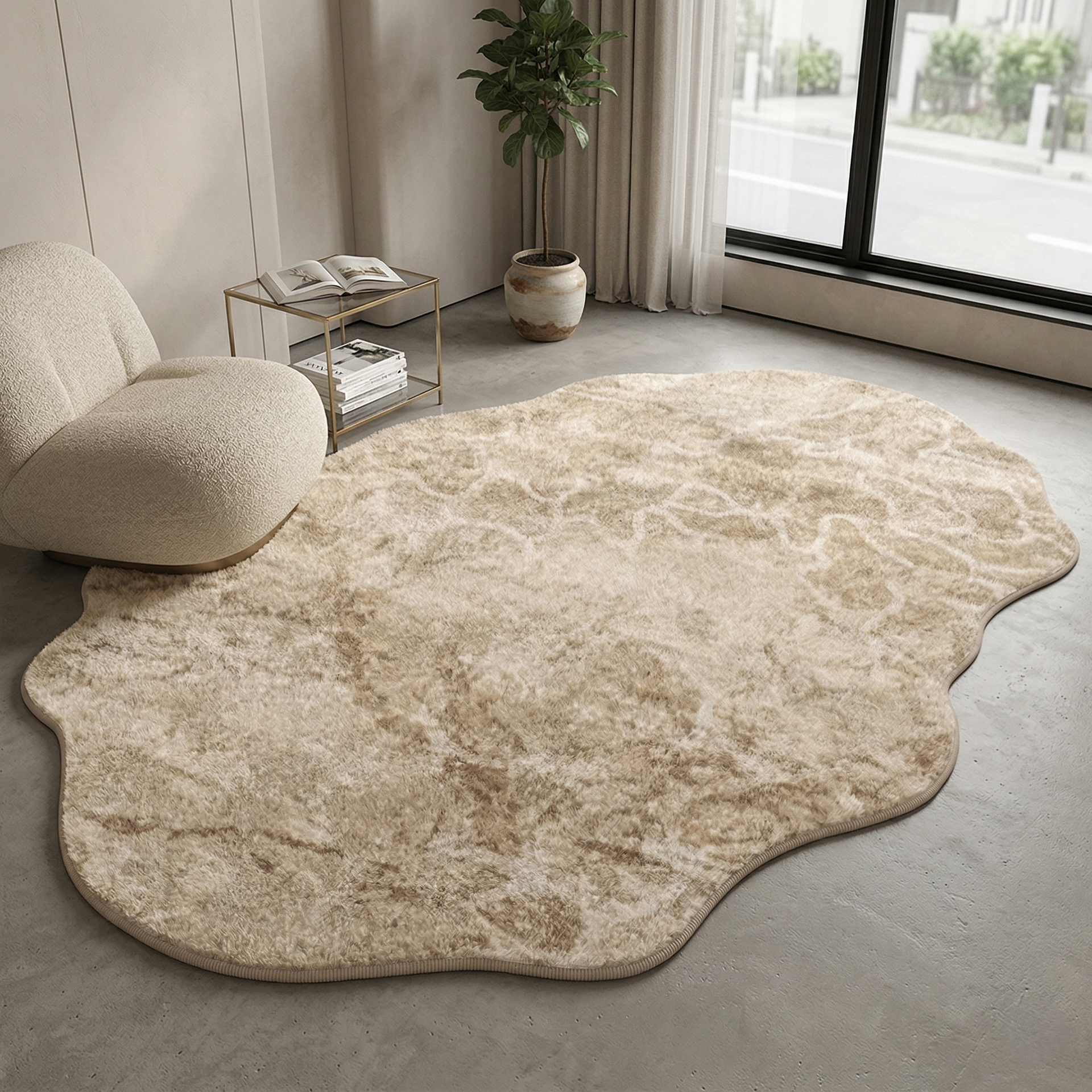 Seron - Irregular Rug with Soft Plush Texture
