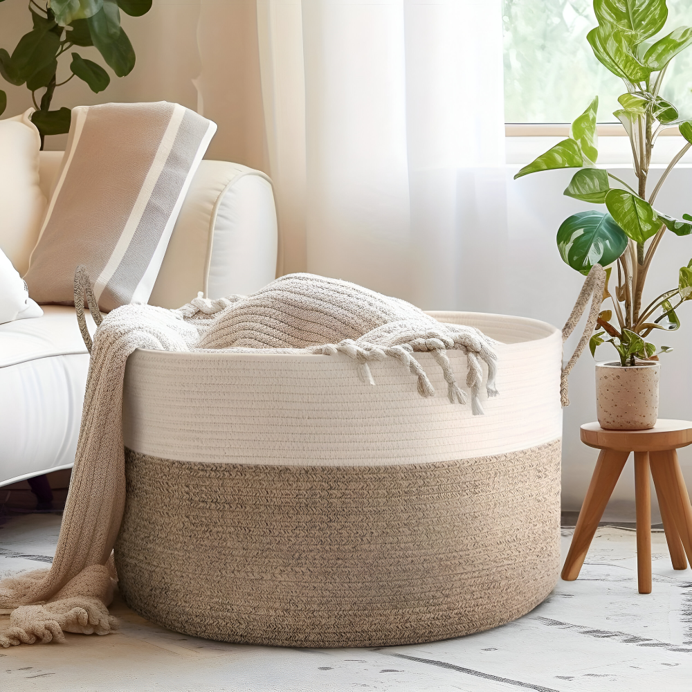 Rovena – XL Woven Storage Basket 51x34 cm