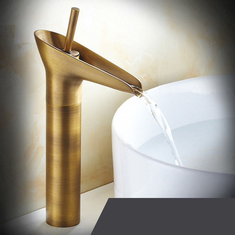 Mirelia - Single Lever Retro Waterfall Faucet for Modern Washbasin