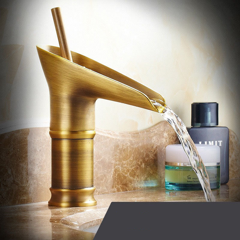 Mirelia - Single Lever Retro Waterfall Faucet for Modern Washbasin