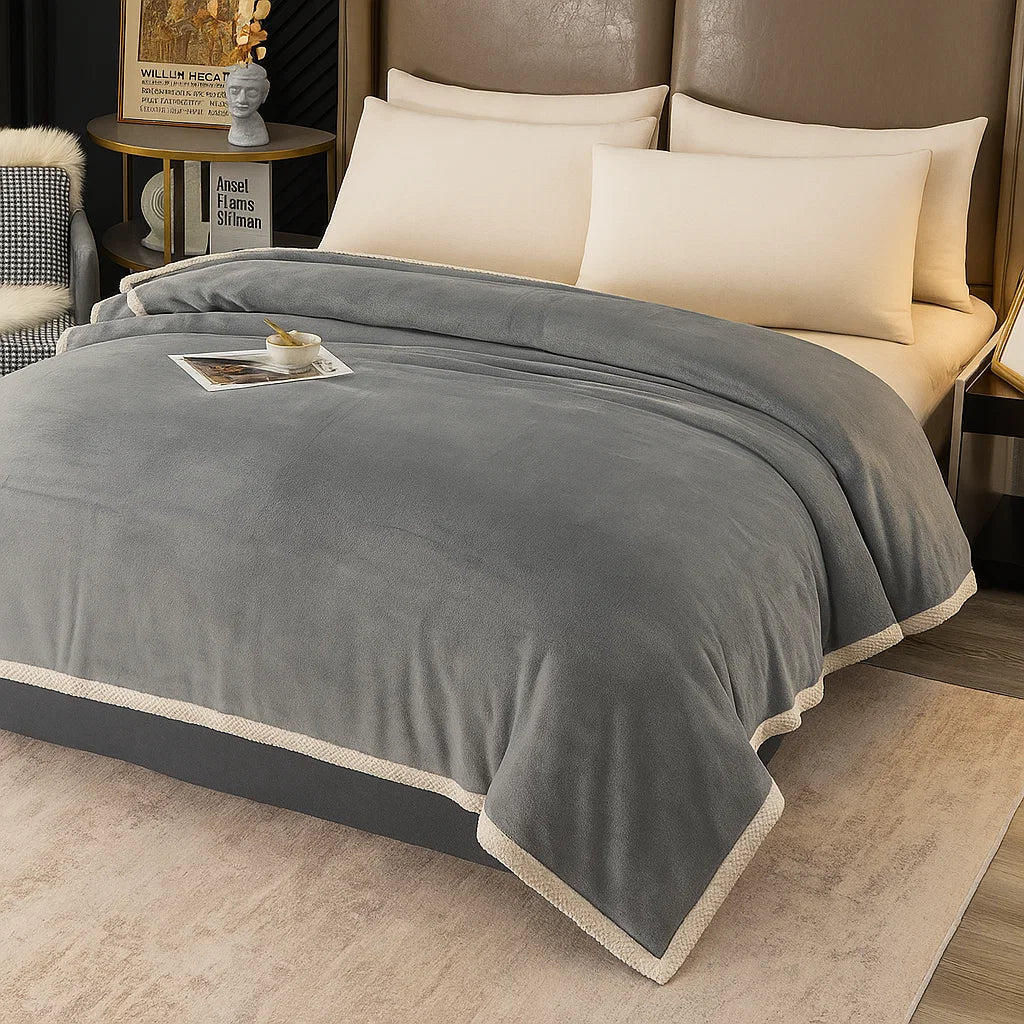 Calora – Thick Cashmere Blend Plaid Soft Warm Blanket