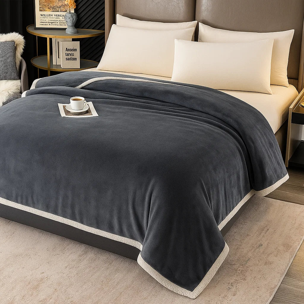 Calora – Thick Cashmere Blend Plaid Soft Warm Blanket