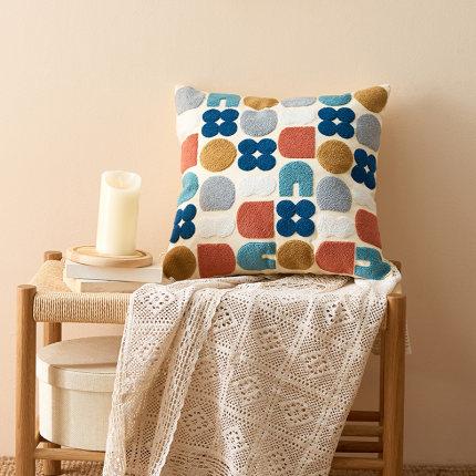 Arthena – Embroidered Boho Cushion Covers with Abstract Shapes