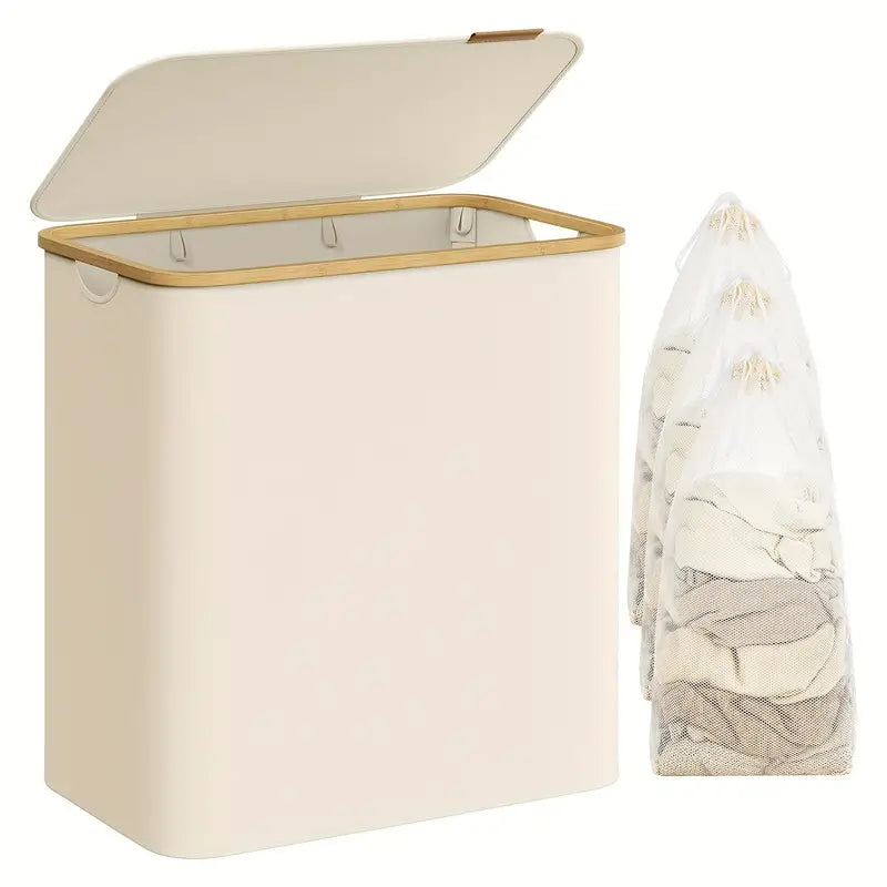 Selioraen – Large Foldable Laundry Basket Multiple Compartments