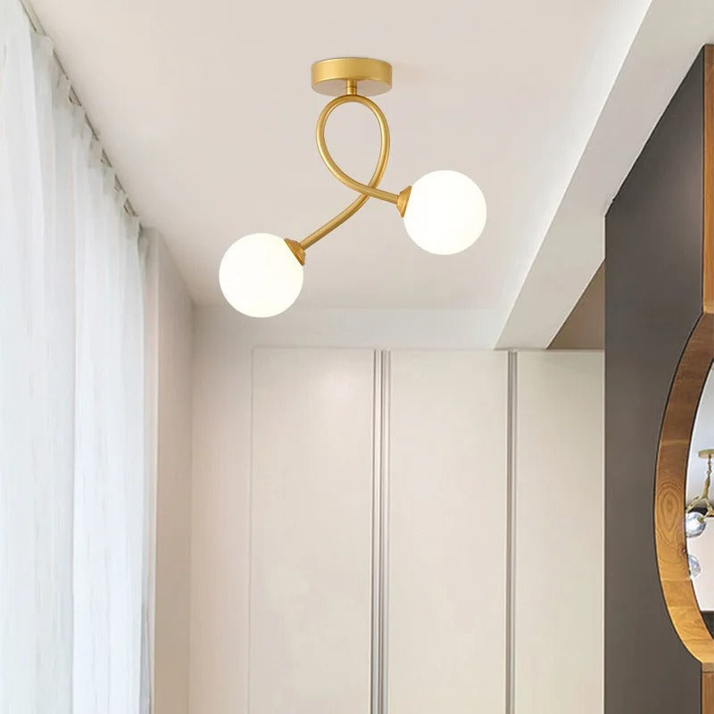 Zenovia – Elegant Minimalist Glass Ceiling Lamp
