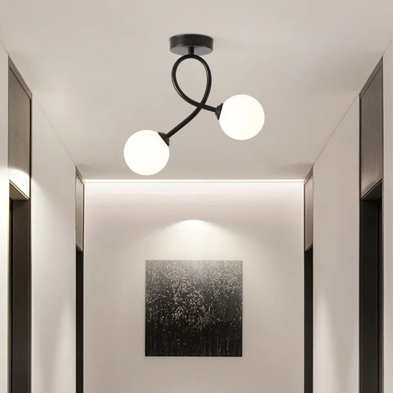 Zenovia – Elegant Minimalist Glass Ceiling Lamp