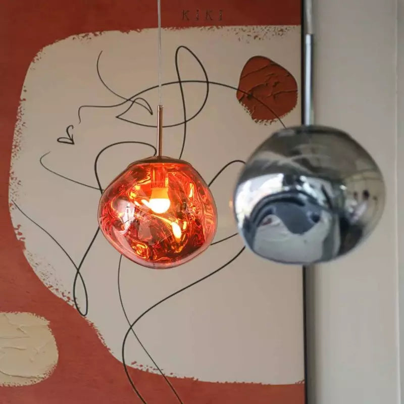 Clyvera - Artistic Fused Glass Pendant Lamp Modern and Elegant Lighting for Interior