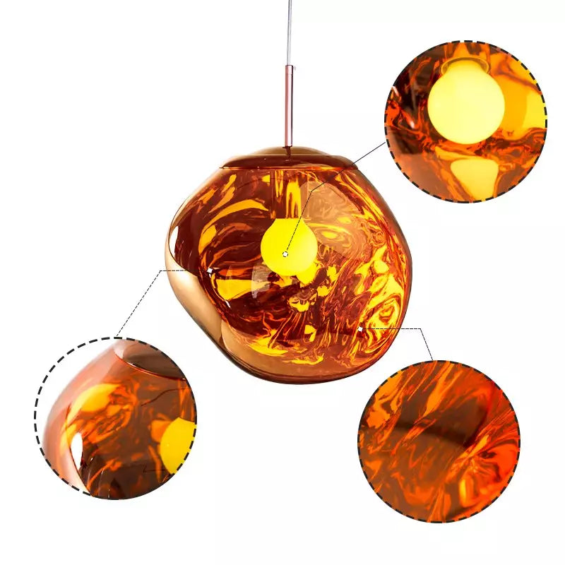 Clyvera - Artistic Fused Glass Pendant Lamp Modern and Elegant Lighting for Interior